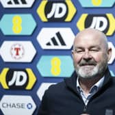 Scotland head coach Steve Clarke addresses the media after naming his squad for the upcoming friendlies against the Netherlands and Northern Ireland. (Photo by Paul Devlin / SNS Group)