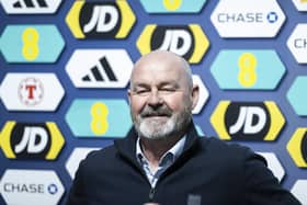 Scotland head coach Steve Clarke addresses the media after naming his squad for the upcoming friendlies against the Netherlands and Northern Ireland. (Photo by Paul Devlin / SNS Group)