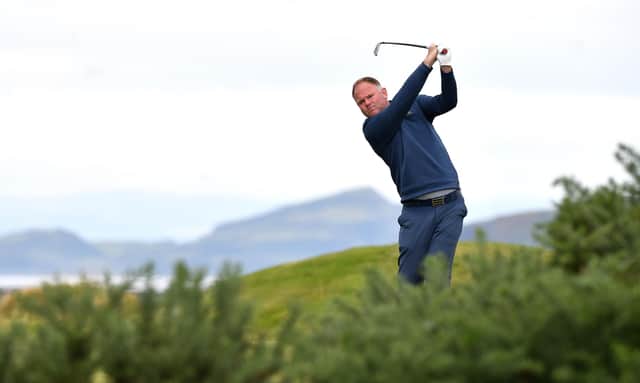 Alastair Forsyth in action during the first round of the Loch Lomond Whiskies Scottish PGA Championship at West Kilbride. Picture: Mark Runnacles/Getty Images.