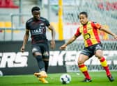 Rangers bound Fashion Sakala (left) in action for Oostende against Mechelen at the weekend (Photo by JASPER JACOBS/BELGA MAG/AFP via Getty Images)