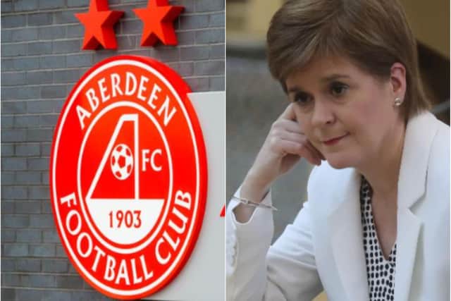 The First Minister criticised the football players at her daily press conference