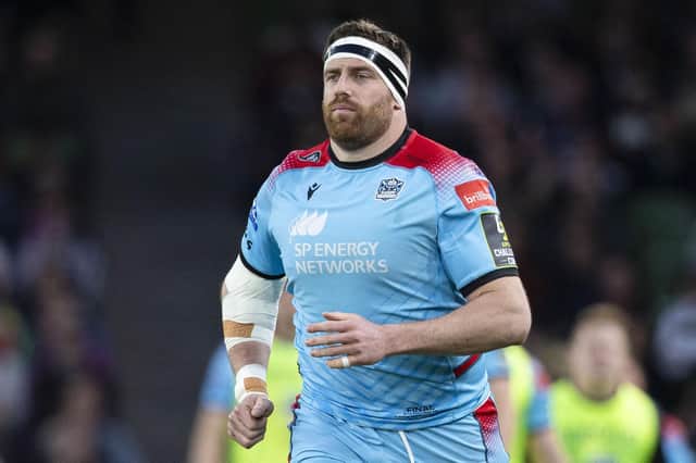 Simon Berghan in action during his final match for Glasgow Warriors in the EPCR Challenge Cup final defeat to Toulon at the Aviva Stadium on May 19. (Photo by Ross MacDonald / SNS Group)