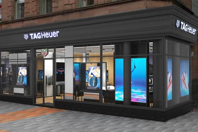 A rendering of how the new TAG Heuer boutique is likely to look when it opens later this year on Glasgow's Buchanan Street.