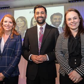 SNP leadership candidates Ash Regan, Humza Yousaf and Kate Forbes (Picture: Paul Campbell/PA Wire)