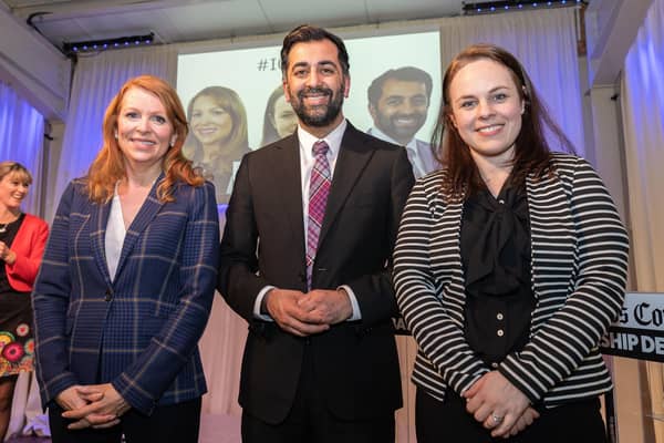 SNP leadership candidates Ash Regan, Humza Yousaf and Kate Forbes (Picture: Paul Campbell/PA Wire)