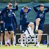 Scotland's players train at Oriam ahead of Saturday's Nations League clash with Ireland.