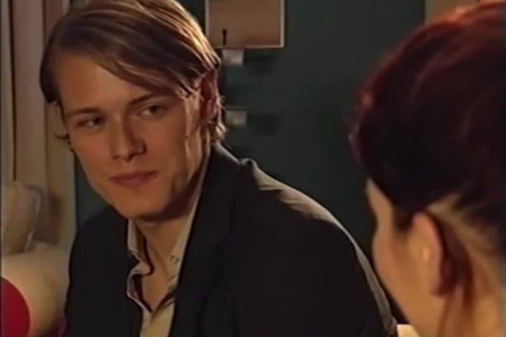 Sam Heughan featured in four episodes of the Glasgow-set Scottish soap opera broadcast in December 2005. He played Andrew Murray - the football player partner of Shieldinch resident Kelly-Marie, played by Carmen Pieraccini. River City is this year celebrating its 20th anniversary and Sam is one of the biggest stars to have appeared on the show in that time.