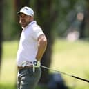Richie Ramsay of Scotland reacts to hitting the pin with his second shot on the third hole during day three of the Soudal Open at Rinkven International Golf Club in Antwerp. Picture: Richard Heathcote/Getty Images.