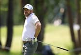 Richie Ramsay of Scotland reacts to hitting the pin with his second shot on the third hole during day three of the Soudal Open at Rinkven International Golf Club in Antwerp. Picture: Richard Heathcote/Getty Images.