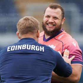 Pierre Schoeman suffered a concussion injury during an Edinburgh Rugby training session. (Photo by Ross Parker / SNS Group)