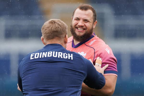 Pierre Schoeman suffered a concussion injury during an Edinburgh Rugby training session. (Photo by Ross Parker / SNS Group)