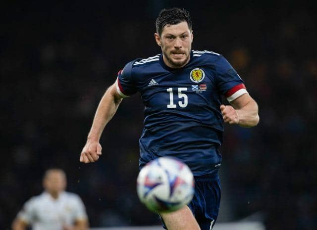 Scotland's Scott McKenna during a UEFA Nations League match between Scotland and Armenia at Hampden Park, on June  08, 2022, in Glasgow, Scotland. (Photo by Craig Williamson / SNS Group)