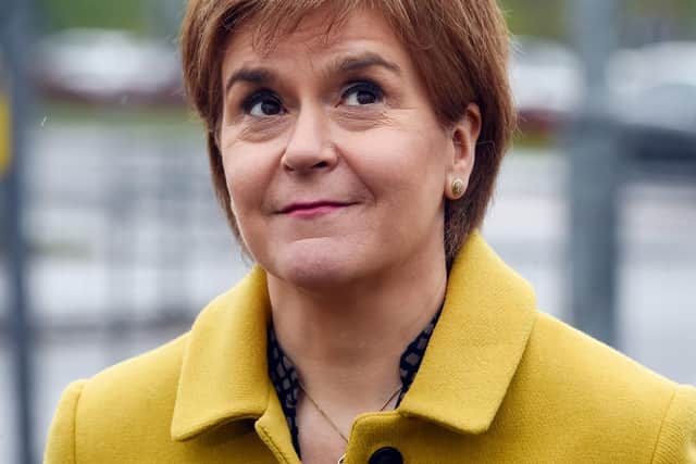Scotland's First Minister Nicola Sturgeon campaigns for the Scottish Parliament elections in her Glasgow Southside constituency in Glasgow. Picture: Andy Buchanan/PA Wire