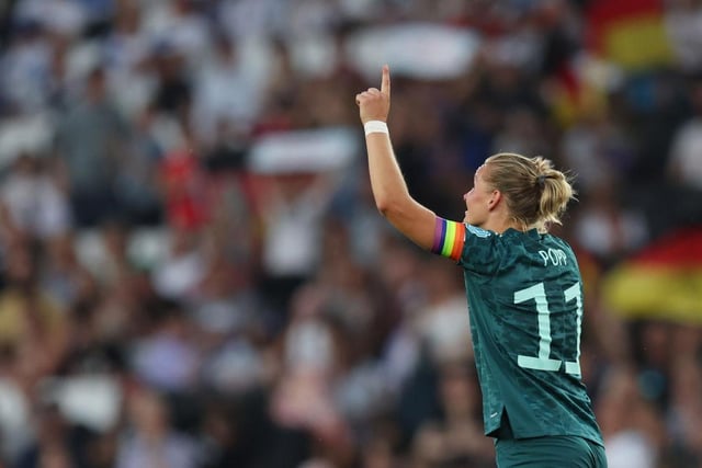 The experienced German striker scored in every group game and is hot on heels of England's Beth Mead when it comes to the Golden Boot.