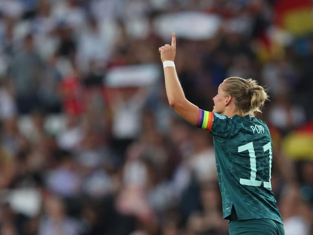 The experienced German striker scored in every group game and is hot on heels of England's Beth Mead when it comes to the Golden Boot.