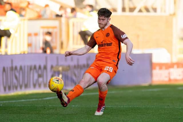 Anthony Ralston in action for Dundee United in 2018.