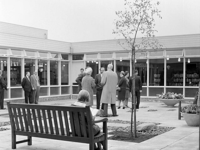 The exterior of the new Blackhall Library in September 1966.