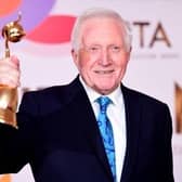 David Dimbleby with the Special Recognition award in the Press Room at the National Television Awards 2019 held at the O2 Arena, London. PRESS ASSOCIATION PHOTO. Picture date: Tuesday January 22, 2019. See PA story SHOWBIZ NTAs. Photo credit should read: Ian West/PA Wire