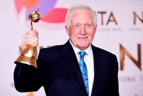 David Dimbleby with the Special Recognition award in the Press Room at the National Television Awards 2019 held at the O2 Arena, London. PRESS ASSOCIATION PHOTO. Picture date: Tuesday January 22, 2019. See PA story SHOWBIZ NTAs. Photo credit should read: Ian West/PA Wire