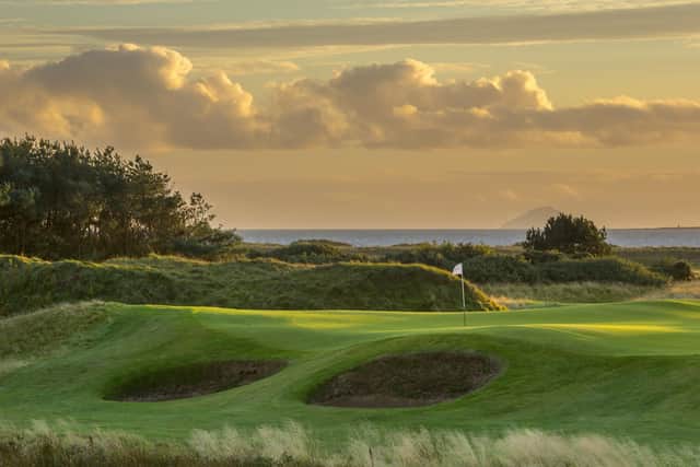 Dundonald Links golf course beside The Waterside Hotel, West Kilbride, Ayrshire. Pic: Mark Alexander