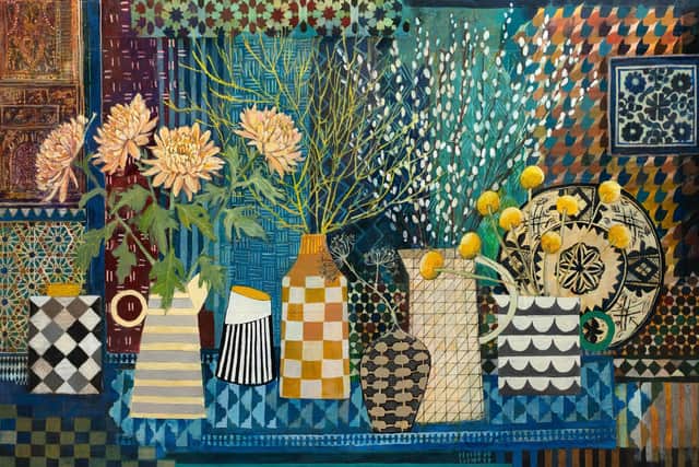 'Late Flowering' is one of 27 new paintings from Jenny Martin RSW which feature in her first major exhibition at Morningside Gallery.