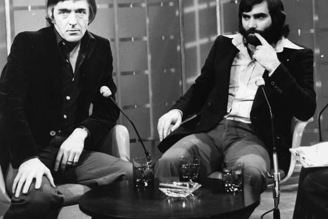 'Parky' with Northern Irish football legend George Best in 1975  (Picture: William H Alden/Getty Images)