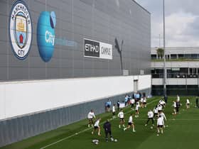 Manchester City train ahead of Wednesday night's Champions League semi-final second leg at home to Real Madrid.