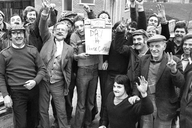 Workmen who built a house in less than two weeks in the grounds of Thorney Close School in 1980. The photo reached more than 4,000 people and Al Mackem Morton said: "I attended the school at the time. The house flew up."