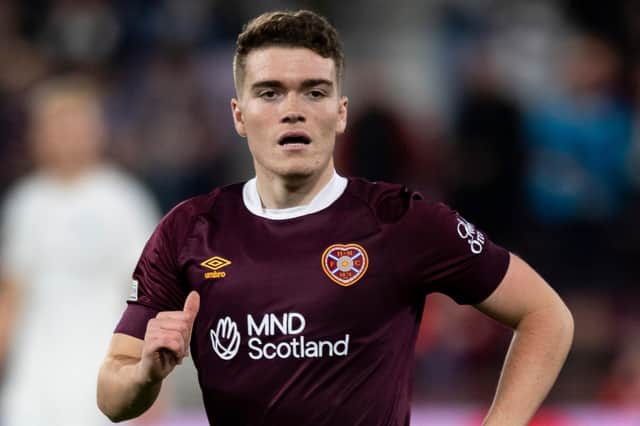 Euan Henderson scored Hearts' goal against Swansea City at Tynecastle.