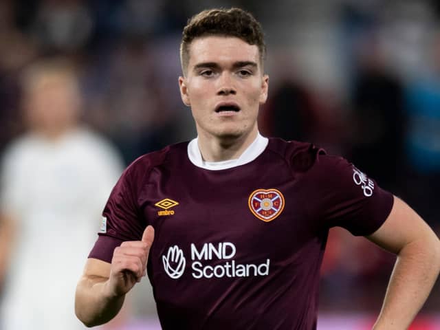 Euan Henderson scored Hearts' goal against Swansea City at Tynecastle.