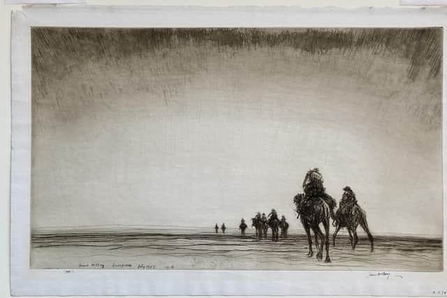 Dawn: The Camel Patrol Setting Out, by James McBey