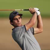 Chile's Joaquin Niemann in action during the Hero Dubai Desert Classic at Emirates Golf Club in January. Picture: Warren Little/Getty Images.