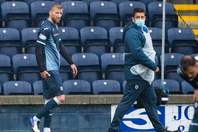 Veteran Raith Rovers defender Iain Davidson is a doubt for tomorrow's game v Dundee with a "fatigued hamstring" (Photo by Paul Devlin / SNS Group)