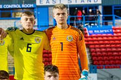 STIRLING, SCOTLAND - OCTOBER 28: Scotland Team Picture during the UEFA European Under 17 Championship between Scotland and Croatia and Forthbank Stadium, on October 28, 2019, in Stirling, Scotland.
Back Row: Liam Morrison, Dane Murray, Michael Mellon, Calvin Ramsay, Jayden Fairley and Jay Hogarth.
Front Row: Chris Mochrie, Regan Thomson, Adam Devine, Leon Watson and Leon King.
(Photo by Gary Hutchison / SNS Group/SFA)