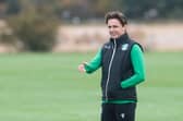 Scott Allan during a Hibs training session at the club's training centre earlier this month (Photo by Craig Foy / SNS Group)