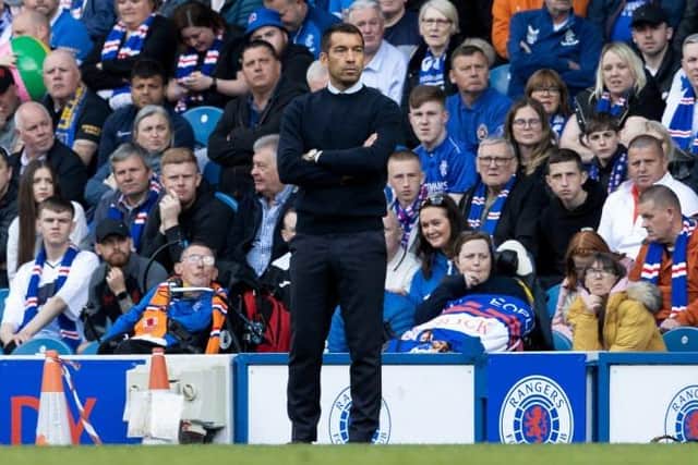 Rangers manager Giovanni van Bronckhorst is set to leave a raft of key players out of his starting line-up for the final league game of the season against Hearts at Tynecastle on Saturday. (Photo by Alan Harvey / SNS Group)