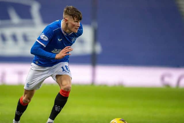 Rangers' Nathan Patterson in action during a Scottish Premiership match between Rangers and Ross County at Ibrox, on January 23, 2021, in Glasgow, Scotland. (Photo by Rob Casey / SNS Group)