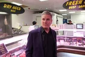 Labour leader Sir Keir Starmer during a visit to Rutherglen. Picture: Robert Perry/PA Wire