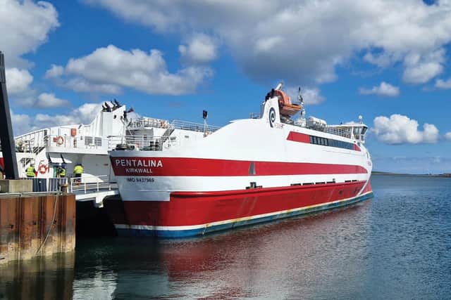 Pentalina returning to service at St Margaret's Hope in Orkney on Wednesday. Picture: Pentland Ferries