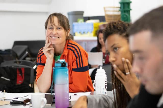 Director Lu Kemp in rehearsals for Don Quixote - Man of Clackmannanshire PIC: Alastair More