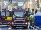 Emergency services at the scene at the New County Hotel in Perth