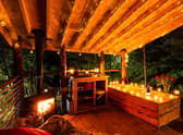 Dreamcatcher Cabins , Gartmore, Stirlingshire.  Unplug from the real world and step into a wooded idyll where outdoor baths, fairy lights and  the sounds of owls and blackbirds set the scene for a totally recharging experience.