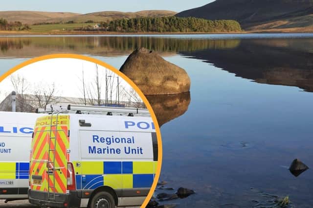 Police Scotland's Dive and Marine Unit have been at the scene after officers confirmed that a recovery operation is underway following reports of concerns for a man in the water at Threipmuir Reservoir.