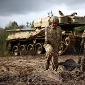Soldiers take part in a military exercise at the Longmoor training area, Hampshire, in March (Picture: Adrian Dennis/AFP via Getty Images)