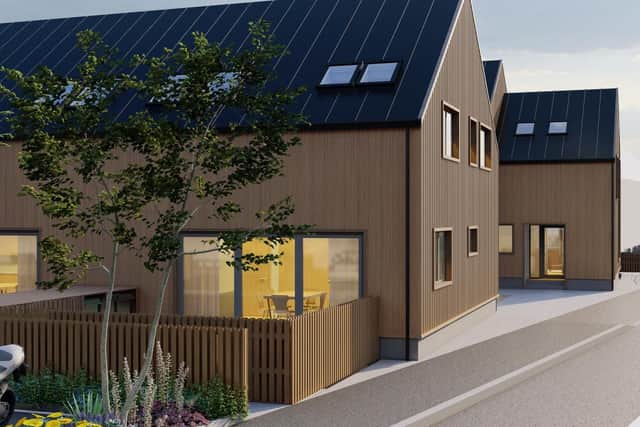 An image showing what the four-home development at Closeburn, north of Dumfries, will look like.
