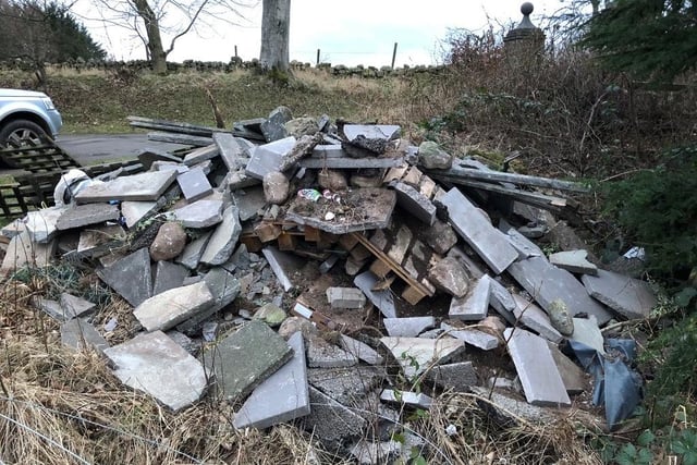 In March last year, a significant quantity of rubble, wooden pallets and food wrappers was dumped near the entrance to the grounds of historical mansion Grandhome House in Aberdeen.
