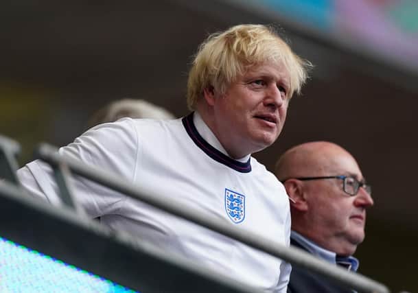 Prime Minister Boris Johnson during the UEFA Euro 2020 Final at Wembley Stadium, London.