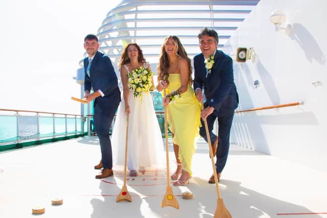 Silver wedding celebrations on Azura. Picture: Sam Pelly