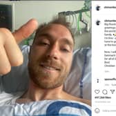 Christian Eriksen: Danish footballer sends message to fans from hospital as he recovers after match collapse