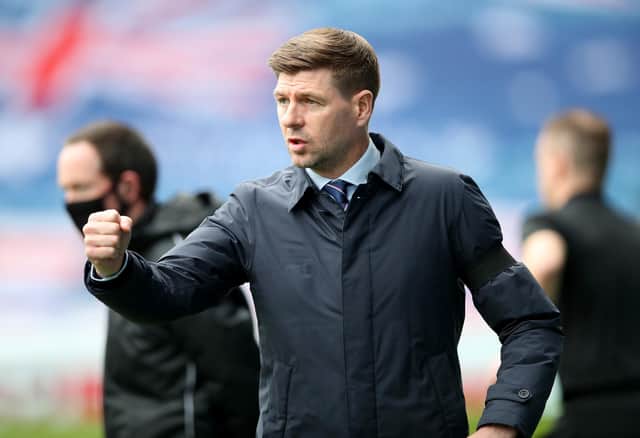 Steven Gerrard is bidding to guide Rangers to their first domestic double of league title and Scottish Cup since the 2008-09 season. (Photo by Ian MacNicol/Getty Images)